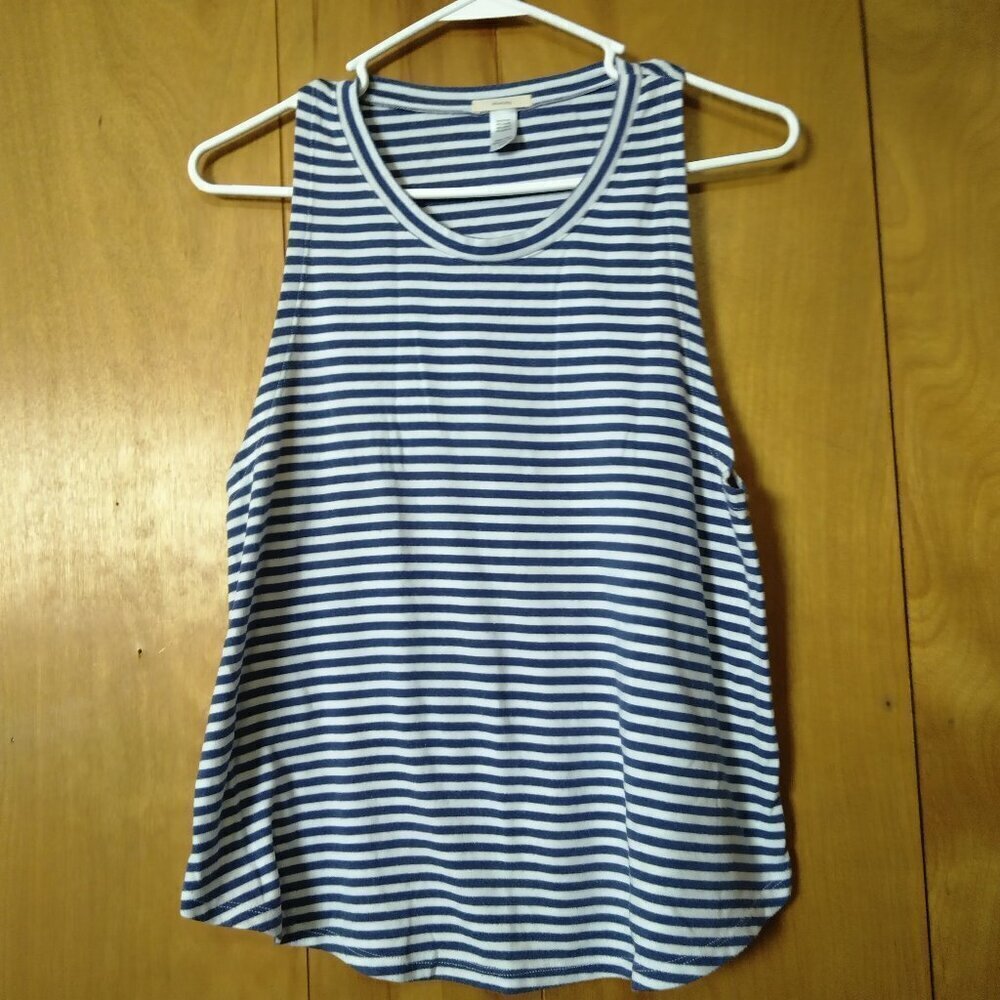 Eberjey Size XS Sleeveless Striped Tank Top Pullover Coastal Classic Casual
